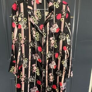 Victoria's Secret Black Floral Satin nightgown